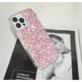 thumbnail image 3 of iPhone 14 Pro Max Bling Glitter Case,Luxury Shiny Diamond Crystal Rhinestone Sparkly Jewelled Gemstone 3D Handmade Clear Cover Case for Women Girls with iPhone iPhone 14 Pro Max 6.7'', 3 of 10