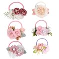 thumbnail image 1 of 6 gomas elásticas para el pelo para bebés y niñas, accesorios para el pelo con flores, 1 of 7