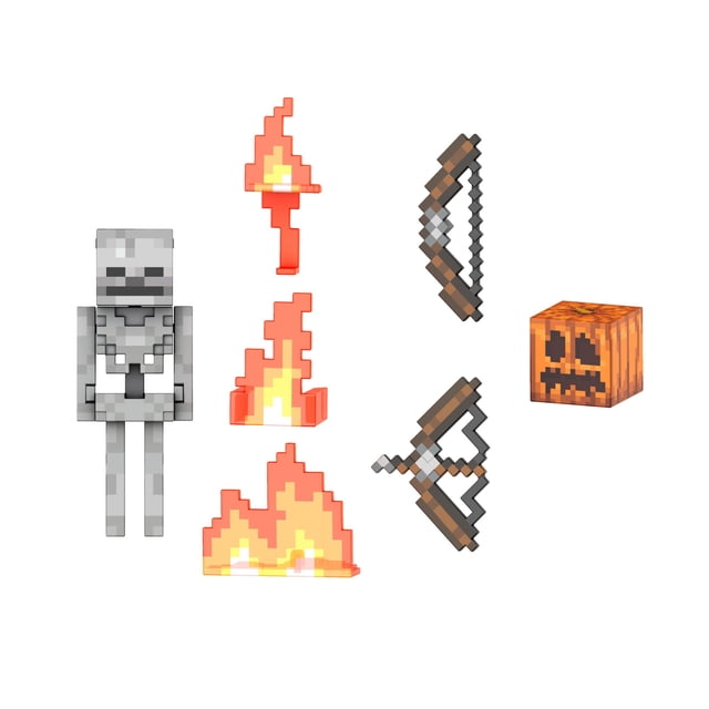 Figura de acción Mattel Minecraft Diamond Level Skeleton 5.5 pulgadas