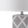 thumbnail image 7 of SAFAVIEH Garden Lattice 27 in. H Geometric Table Lamp, Grey, Set of 2, 7 of 7