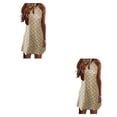 thumbnail image 4 of Vestido corto informal Qarigey estampado para mujer con cuello Halter primavera verano S M L XL 2XL 3XL 4XL 5XL, 4 of 6