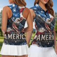 thumbnail image 4 of Aplkyhs Matching Golf Shirts for Couple 250th Anniversary American Eagle Flag Moisture Wicking Golf Tank Top for Women Racerback Design Keep Cool in Hot Weather, 4 of 6