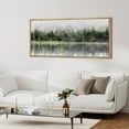 thumbnail image 2 of IDEA4WALL Extra Large Framed Canvas Print Wall Art Misty Forest Reflection Pastel Landscape Artwork Nature Wilderness Antique Retro Fine Art Decorative Relax/Calm for Home Decoration - 60"x30", 2 of 5