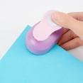 thumbnail image 3 of PH 3pcs Triangle/Flat Round/Square Shape Plastic Paper Punch Hole Puncher for Scrapbook Engraving Greeting Card Making DIY Craft Making Random Mixed Color colorful, 3 of 7