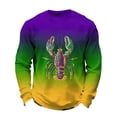 thumbnail image 1 of Chemise de Pyjama pour Hommes Manches Longues Ample Décontractée Imprimée T-Shirt 1 Pce, 1 of 6