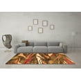 thumbnail image 3 of Ahgly Company Indoor Round Abstract Orange Modern Area Rugs, 8' Round, 3 of 4