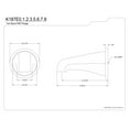 thumbnail image 2 of Kingston Brass K187E7 Non-Diverter Tub Spout, Brushed Brass, 2 of 2