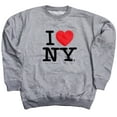 thumbnail image 5 of I Love NY Crewneck Sweatshirt Officially Licensed Charcoal, Medium, 5 of 5