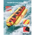 thumbnail image 3 of VEVOR Towable Tubes for Boating, 5 Riders Inflatable Boat Tubes and Towables, 850 lbs Capacity Water Sport Tube for Boat to Pull - with Full Nylon Cover, Padded Grip Handles & Safety Valve, 3 of 9