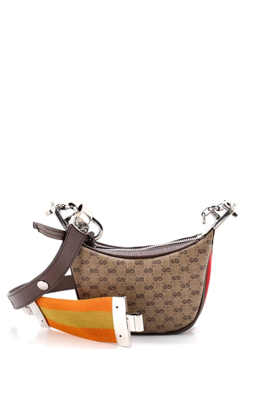Pre-Owned Attache Shoulder Bag Micro GG Coated Canvas Mini By Rebag