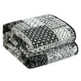thumbnail image 5 of Nanshing Quinn 3 Piece Patchwork Black & White Quilt Set King, 5 of 5