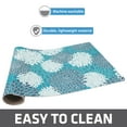 thumbnail image 2 of Drymate Pet Bowl Placemat, Dog & Cat Food Feeding Mat - Absorbent Fabric, Waterproof Backing, Slip-Resistant - Machine Washable/Durable (12” x 20”) (Indian Summer Turquoise & White 8), 2 of 7
