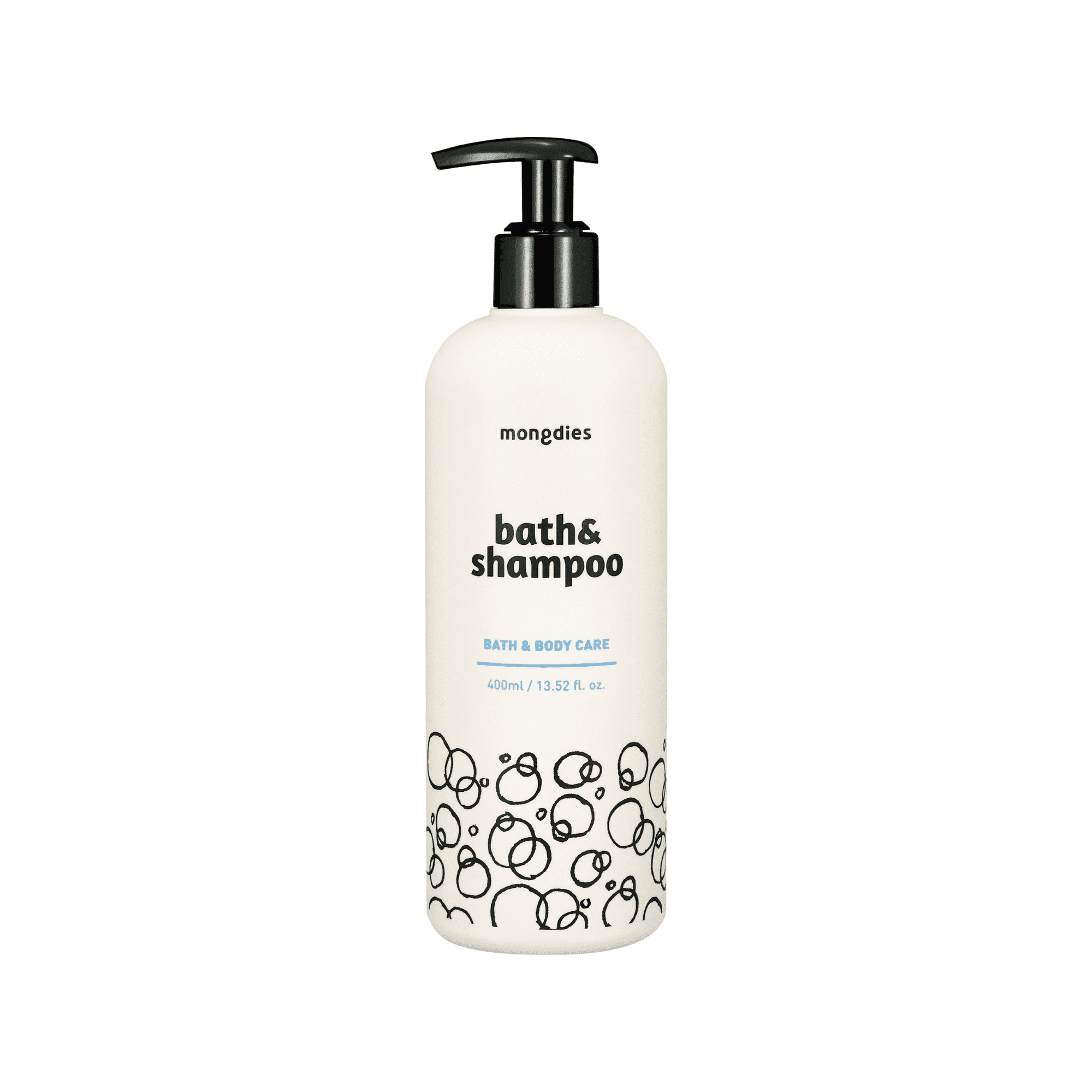 Mongdies Baby Bath & Shampoo | Head-to-Toe All-in-One Gentle Wash | Tear-Free & pH Balanced Formula | 6-Layer Ceramide for Moisture Retention | Vegan & Dermatologist Tested | 13.52 fl. oz