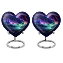 Aurora Borealis Urn For Ashes For Women, Ash Keepsakes For Human Ashes, Cremation Urns Small, Urn For Dad, Keepsake For Human Ashes - Companion Urns For Ashes Adult Female Mother (3inch, 4pcs)