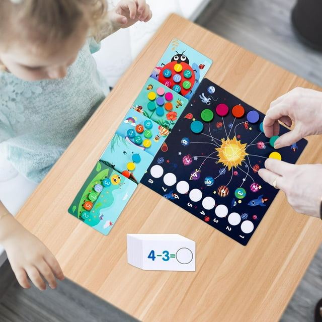 Rompecabezas de números para pequeños, juguetes de aprendizaje de números para pequeños, habilidad manual, juguete de resta de adición de Baoblaze Juguetes para contar números