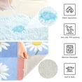 thumbnail image 3 of Yayeee Bath Rugs for Bathroom Floor Set of 2 Non Slip Fluffy Soft Absorbent Mat, Light Blue Daisy, 3 of 7