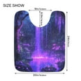 thumbnail image 5 of 2 Piece Soft Bathroom Rug Set Purple Neon Waterfall Bath Mat and U-Shaped Toilet Contour Rug (16"x24"+20"x24"), 5 of 7