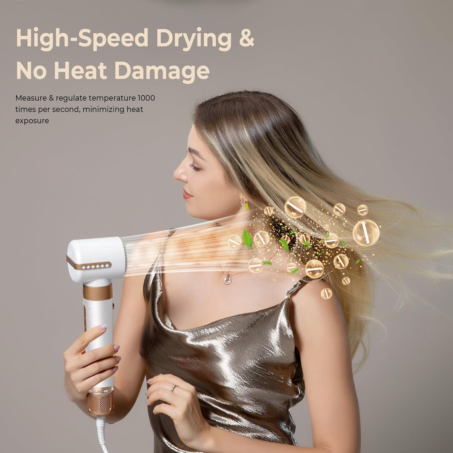 7-in-1 Hair Dryer Brush Set with Diffuser & Concentrator - Professional Ionic Hot Air Styler with Auto-Wrap Curler for Straight, Wavy & Curly Hair, Includes Storage Case