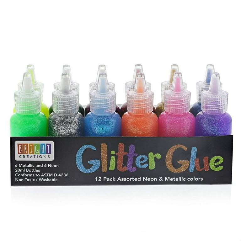 4 oz  Metallic Arts & Crafts Glitter Glue, DIY Sensory Bottle