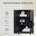 thumbnail image 2 of Lumioca Corner Cabinet for Bathroom, 31.4"H Triangle Storage Cabinet with Adjustable Shelves, Bathroom or Pantry, 2 of 8