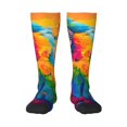 thumbnail image 1 of Xecao Colorful Parrot Jungle Dream A Pattern Adult Stockings with Color-Block Design and 3D Print, Breathable Comfortable Hosiery for Daily Wear and Sports, 1 of 6