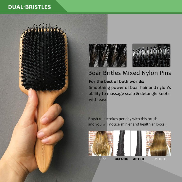 BESTOOL Hair Brush, Mini Hairbrush for Traveling Small Hair Brushes for  Women men Kid, Boar & Nylon Bristle Brush for Wet/Dry Hair to Detangle and