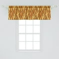 thumbnail image 2 of Ambesonne Yellow Brown Window Valance, Abstract Mosaic Waves, 54" X 18", Apricot Mustard, 2 of 3
