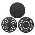 thumbnail image 2 of 3 uds., Alfombrillas de silicona para salvamanteles, almohadillas calientes, alfombrillas resistentes al calor, alfombrillas para platos, posavasos Negro perfecl Mantel individual de silicona, 2 of 8