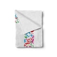thumbnail image 2 of Letter J Soft Flannel Fleece Throw Blanket, J Typography in Design Musical Notes Graphic Style ABC Font Language Theme, Cozy Plush for Indoor and Outdoor Use, 50" x 70", Multicolor, by Ambesonne, 2 of 6