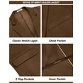 thumbnail image 5 of COOFANDY Men's Suits 2 Piece Slim Fit Suit Set 2 Button Lightweight Casual Knit Blazer Suit Jacket Pants, 5 of 6