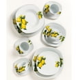thumbnail image 2 of Stylish and Elegant 20 Pieces Porcelain Square Dinnerware Set Service for 4 People for Hosting Parties and Events - Lemon Design, 2 of 5