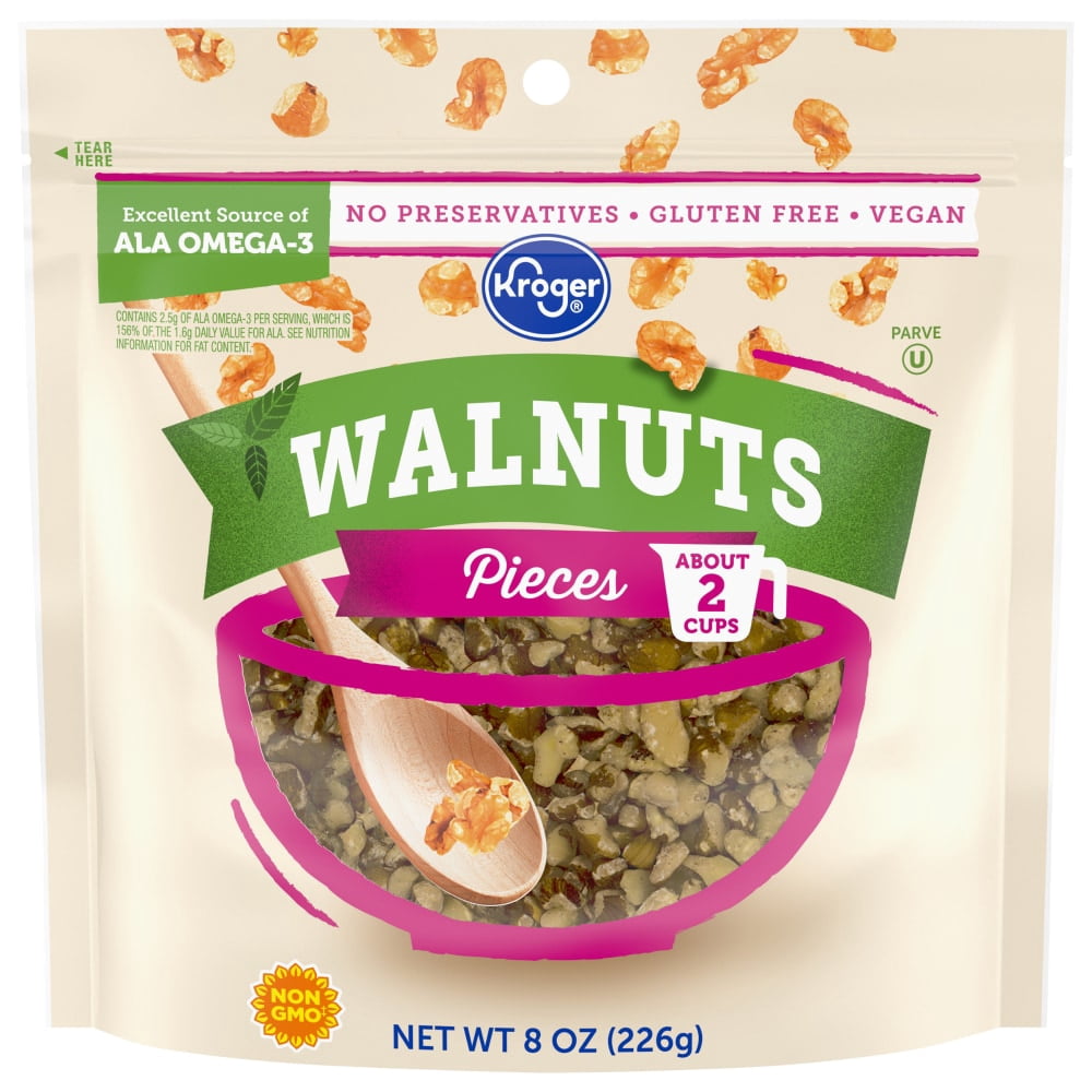 Kroger Walnut Pieces 8 oz - 5 Pack