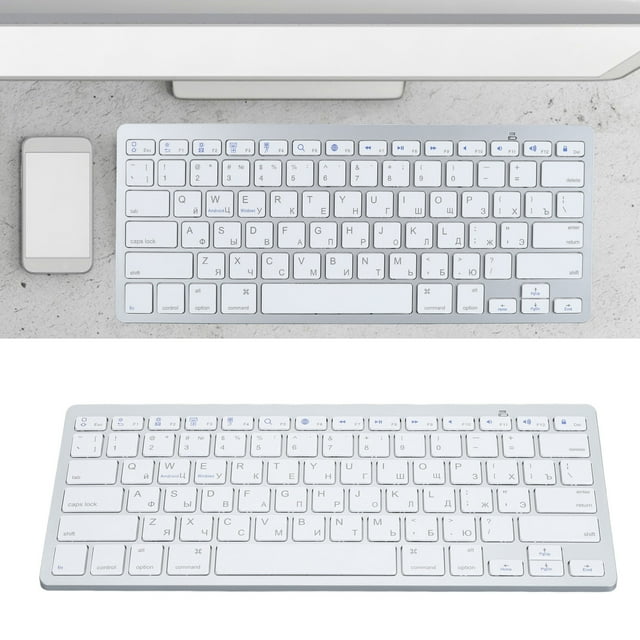Clavier Bilingue en Anglais, Clavier Bilingue en Russe Arabe Optionnel, Clavier Ultra Fin Anti-Éclaboussures pour PC