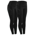 thumbnail image 6 of Levmjia High-Waisted Yoga Pants For Women Pockets Leggings 2-Pack Tights with Moisture-Wicking Tummy Control Squat-Proof for Gym Running Comfort, 6 of 9
