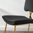 thumbnail image 4 of Counter Stool Chair, Velvet, Metal Steel, Black, Modern Contemporary Urban Design, Bar Pub Cafe Bistro Hotel Restaurant Hospitality, 4 of 9