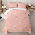 thumbnail image 2 of Manfei Yellow Bowtie Duck Twin Quilt Set for Boys Girls,Cartoon Bowknot Animal Twin Coverlet Set for Teens, 2 of 7