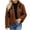 Brown, variant on Clearance LYXSSBYX Winter Shackets for Women Womens Ladies Warm Faux Furry Long Coat Jacket Winter Solid Turn Down Collar Outerwear