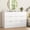 White, variant on Mintazer Wide Dresser with 6 Drawers, Storage Chest of Drawers with Gold Metal Handles for Entryway Bedroom Living Room Hallway, Black