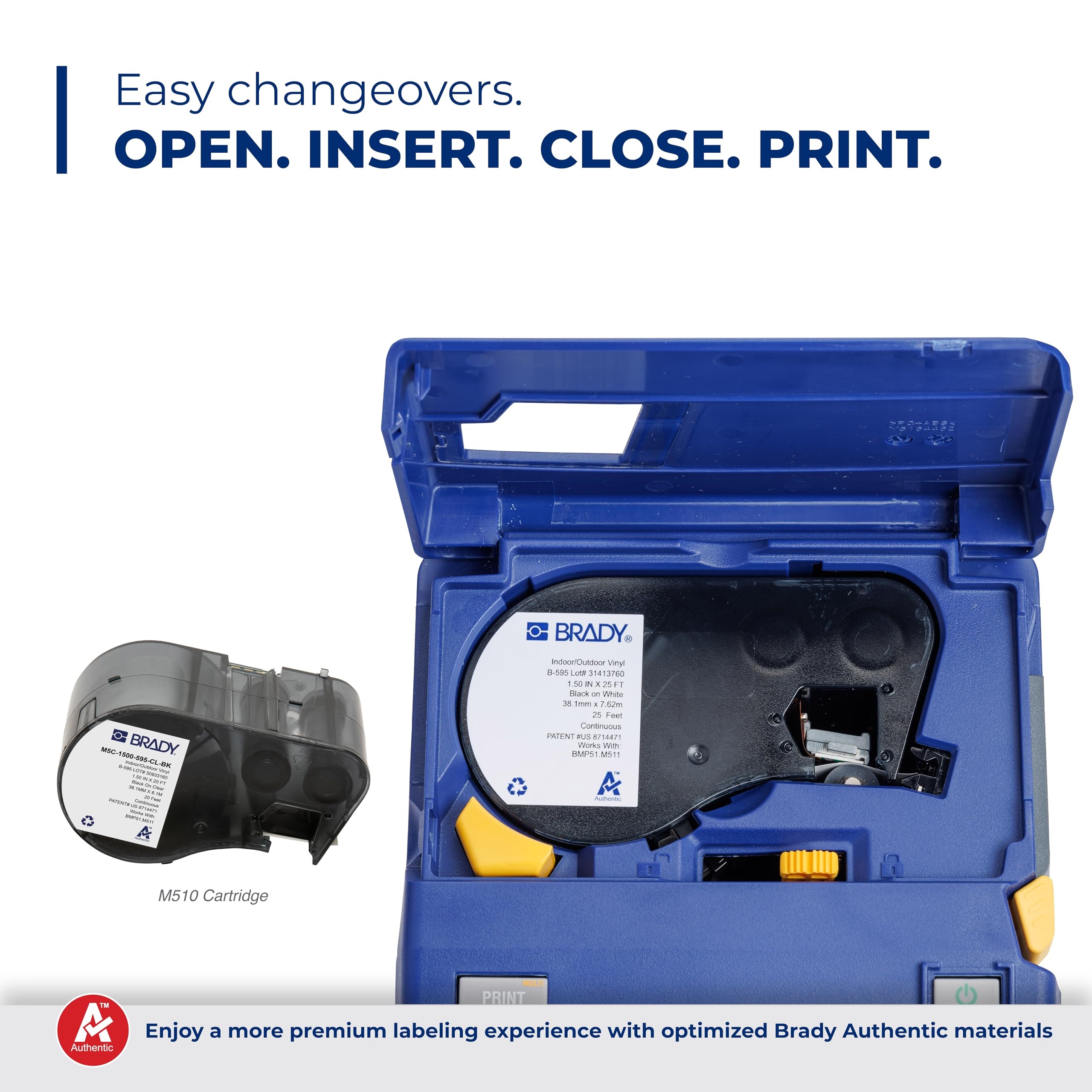 Brady M510 Portable Industrial Label Printer Kit with Carrying Case M510-KIT