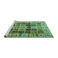 thumbnail image 2 of Ahgly Company Machine Washable Indoor Square Persian Turquoise Blue Traditional Area Rugs, 3' Square, 2 of 4