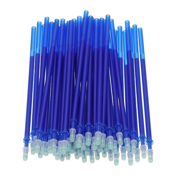 48 Pcs Erasable Gel Pens Refills, 0.5mm Heat Erasable Pens Refills for Fabric Disappearing Ink Fabric Marking Pen for Sewing Quilting Writing, Blue Ink