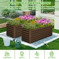 thumbnail image 7 of 2PCS Outdoor Metal Raised Garden Bed,6x3x2ft Planter Box for Vegetables,Flowers,Herbs w/269 Gallon Capacity,Brown, 7 of 7