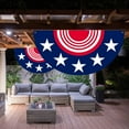 thumbnail image 6 of 4th of July Decorations American Pleated Fan Flag Red,White & Blue Flag Patriotic Half Round Flag Patriotic Star Spangled Flag for Independence Day,Memorial Day,Veterans Day,Party Decor, 6 of 6