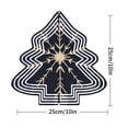 thumbnail image 7 of Stylish Metal Hanging Christmas Tree Wind Spinner - Concentric Circle Design with Radiating Snowflake Pattern for Garden Decor, 7 of 7