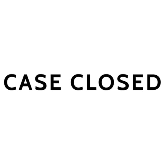 Printtoo Case Closed Self Inking Rubber Stamp Pre-Inked Office Stamp- Home Office Business Stationery, Black- 42 x 9 mm