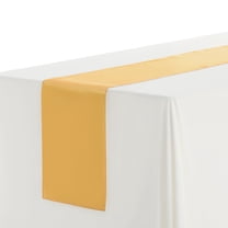Unique Bargains Satin Silk Polyester Table Runners for Wedding Parties (10 Count) Gold 12"x108"