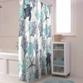 thumbnail image 6 of Shower Curtains Summer Ocean Blue Sea Coral Bath Curtain Shell Star Turtle Waterproof Bathroom Shower Curtain Set with Hooks Decoration 72 x 84 Inches, 6 of 7