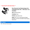 thumbnail image 2 of Rear Rearward Leaf Spring Hanger Set - Compatible with 1995 - 1996 Ford E-150 Econoline, 2 of 2