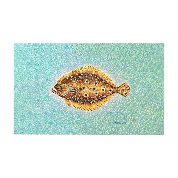Betsy Drake Interiors Pointillist Flounder Door Mat 30x50