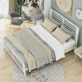 thumbnail image 5 of Euroco Queen Size Wood Platform Bed with Headboard & Footboard for Kids, White, 5 of 10